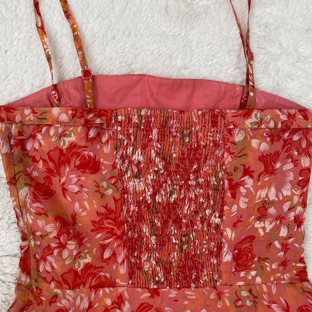 Anthro silk dress size 6 with straps - Picture 7 of 9